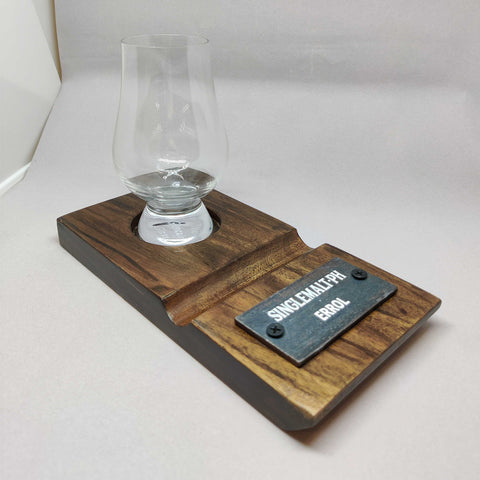 Custom Glencairn Whisky Coaster & Cigar Holder