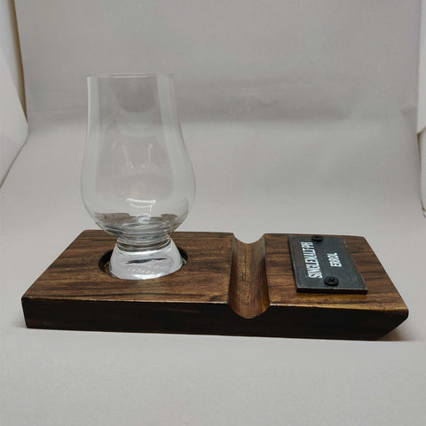 Custom Glencairn Whisky Coaster & Cigar Holder