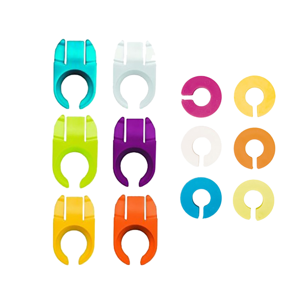 Ibili 6 Glass ID Rings + Plate Clips