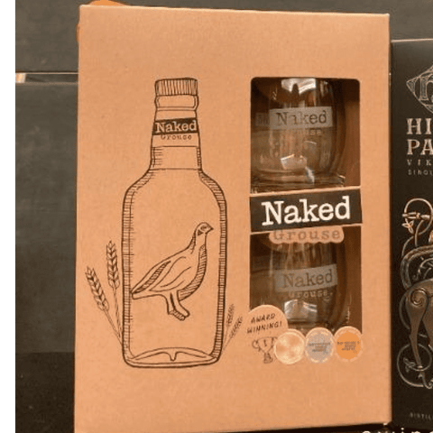 Naked Malt 70cl Giftset with 2 Branded Rock Glasses