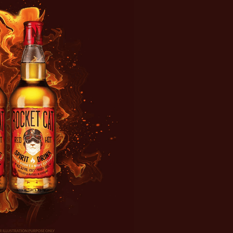 Rocket Cat Spicy Cinnamon Whisky Liquer 50cl