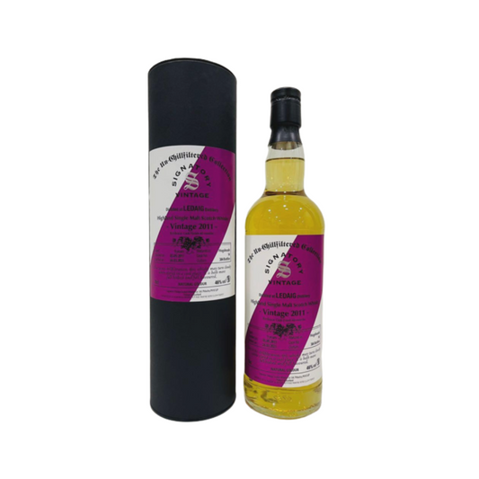 Signatory Vintage "Single Cask Finish" Series - Ledaig 9 Year Old 2011 (Bordeaux Cask Finish - 40 months)