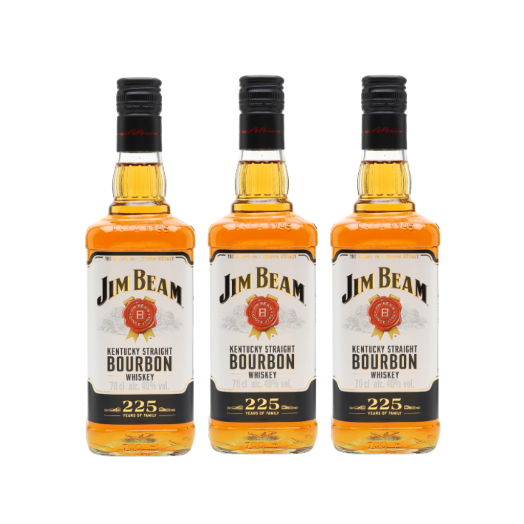 Jim Beam White Bourbon Bundle 70cl (3 Bottles)