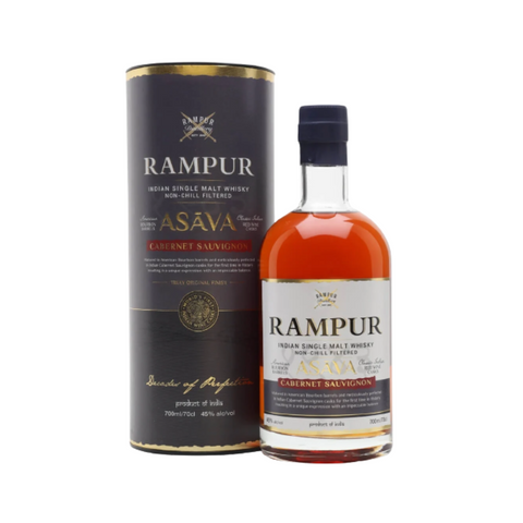 Rampur Asāva Cabernet Sauvignon Indian Single Malt Whisky 45% 70cl