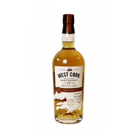 West Cork 12 Year Old Rum Cask Single Malt Whisky 70cl