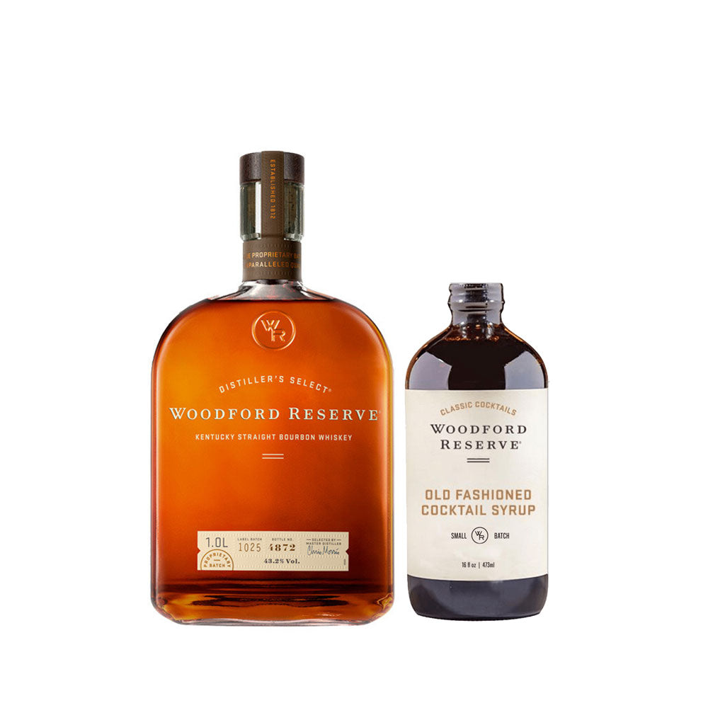 Woodford Reserve 1L + Free WF Cocktail Syrup