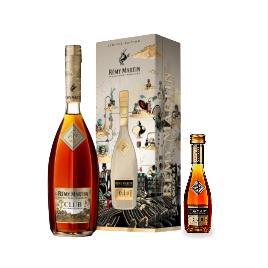 Remy Martin Club Festive Gift Edition 70cl + Free Miniature Bottle