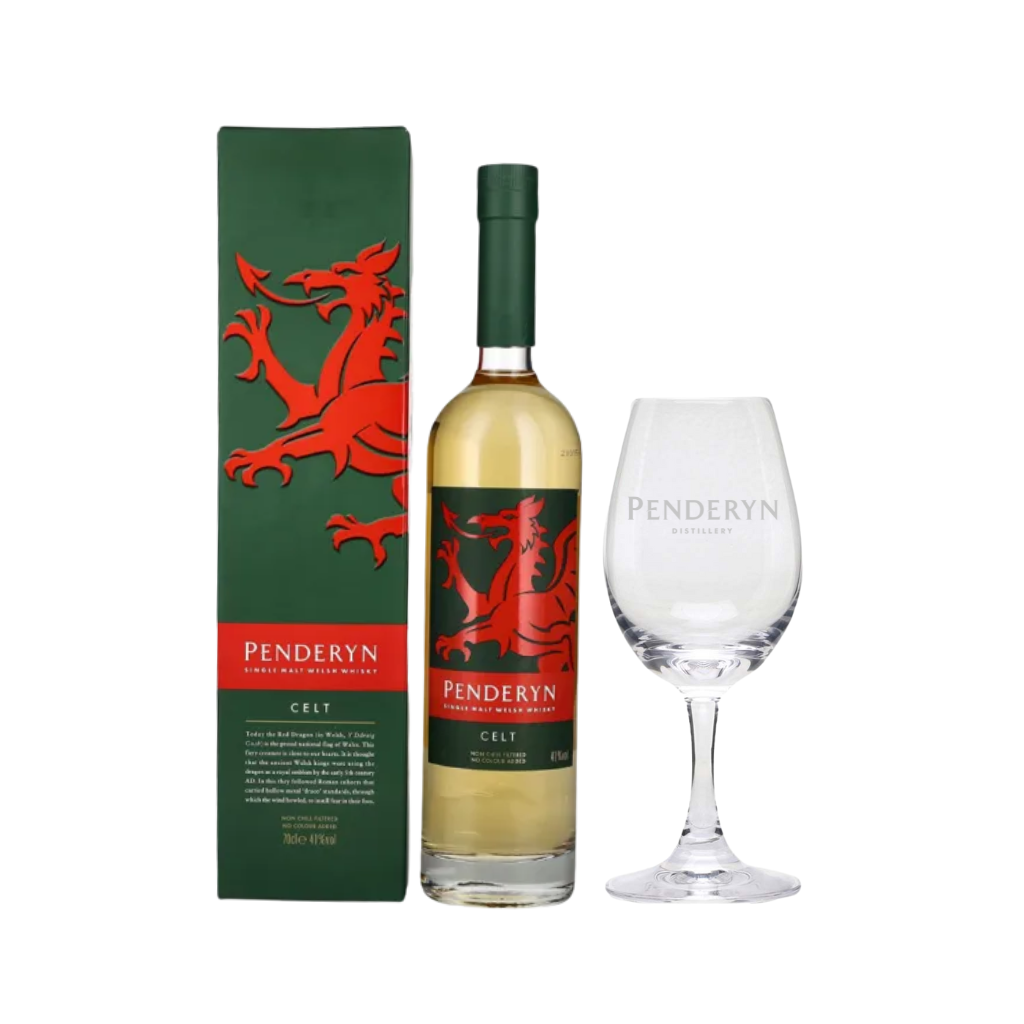 Penderyn Dragon Celt Welsh Whisky 70cl + FREE Nosing Glass