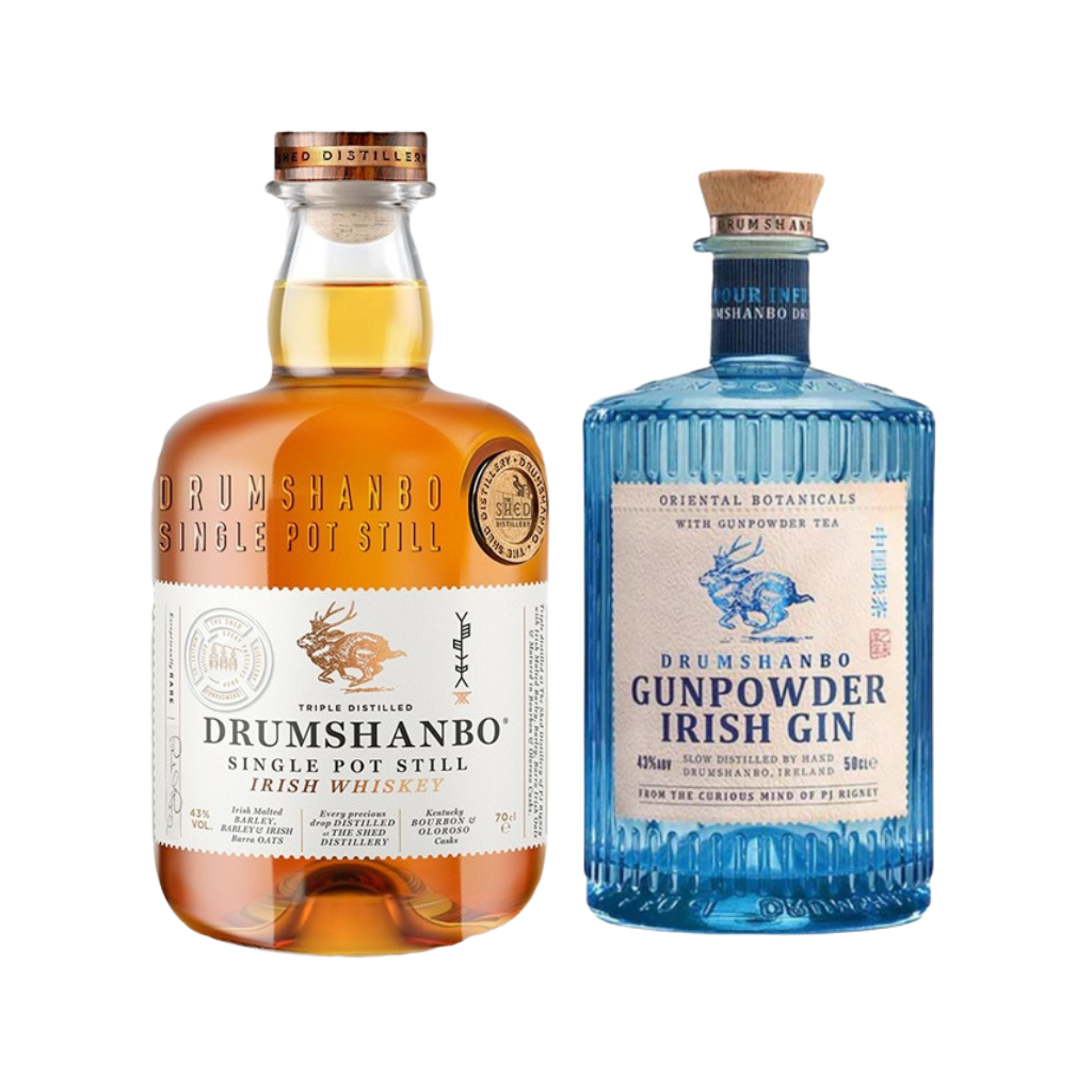 Drumshanbo Irish Whiskey 70cl + Irish Gin 50cl