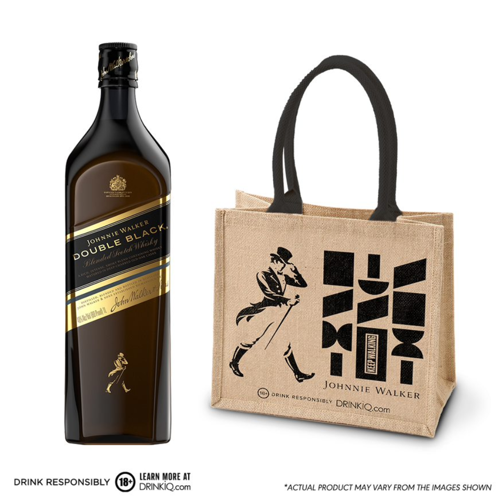 Johnnie Walker Double Black 1L with Tote Bag Festive Pack