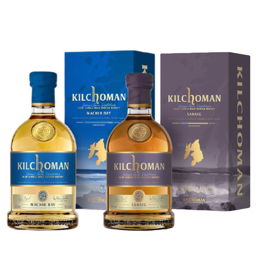 Kilchoman Islay Bundle - Machir Bay & Sanaig 70cl
