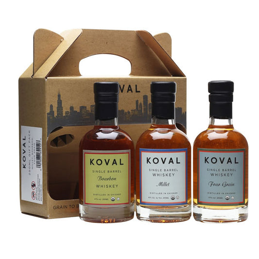 Koval Whisky Gift Pack - Bourbon, Rye, Four Grain (20cl x 3 Bottles)