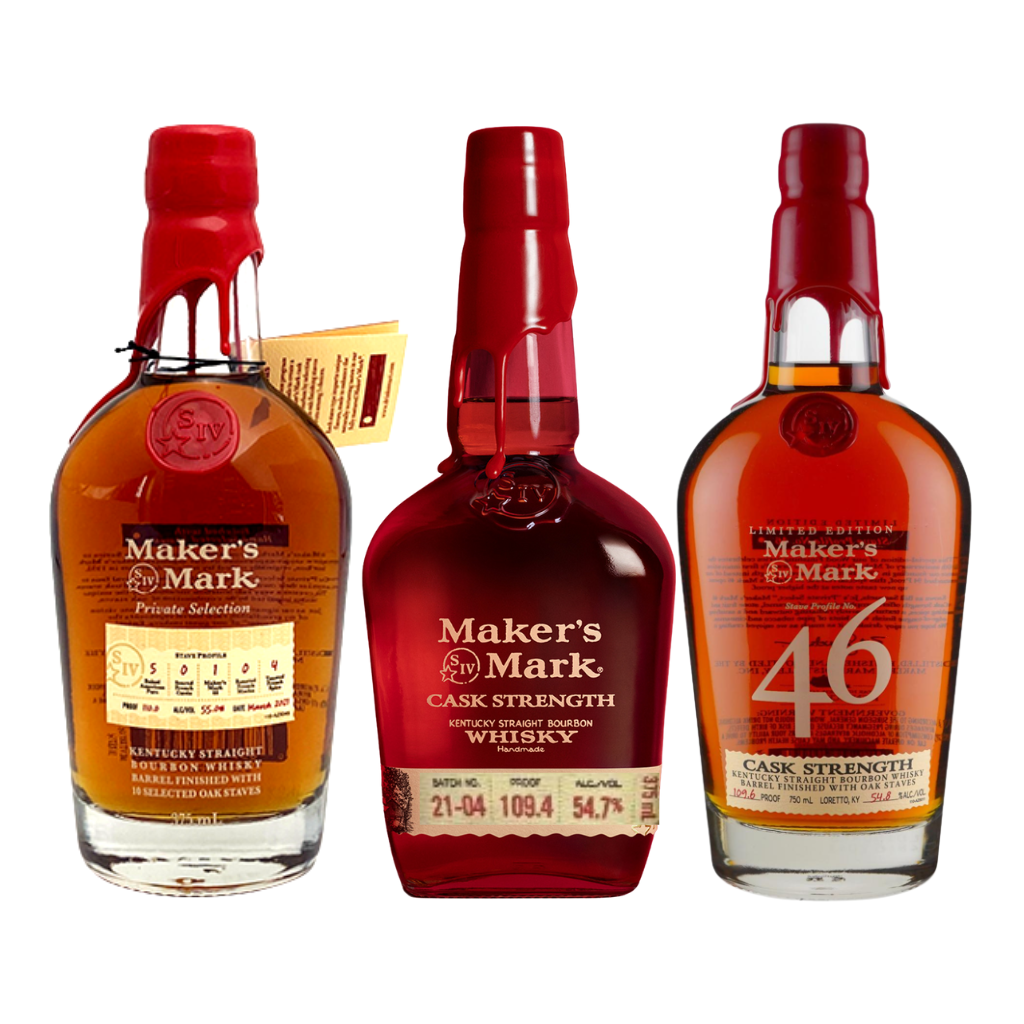 Makers Mark Private Edition Bundle (3x37.5cl) - Private Select, Cask Strength, 46
