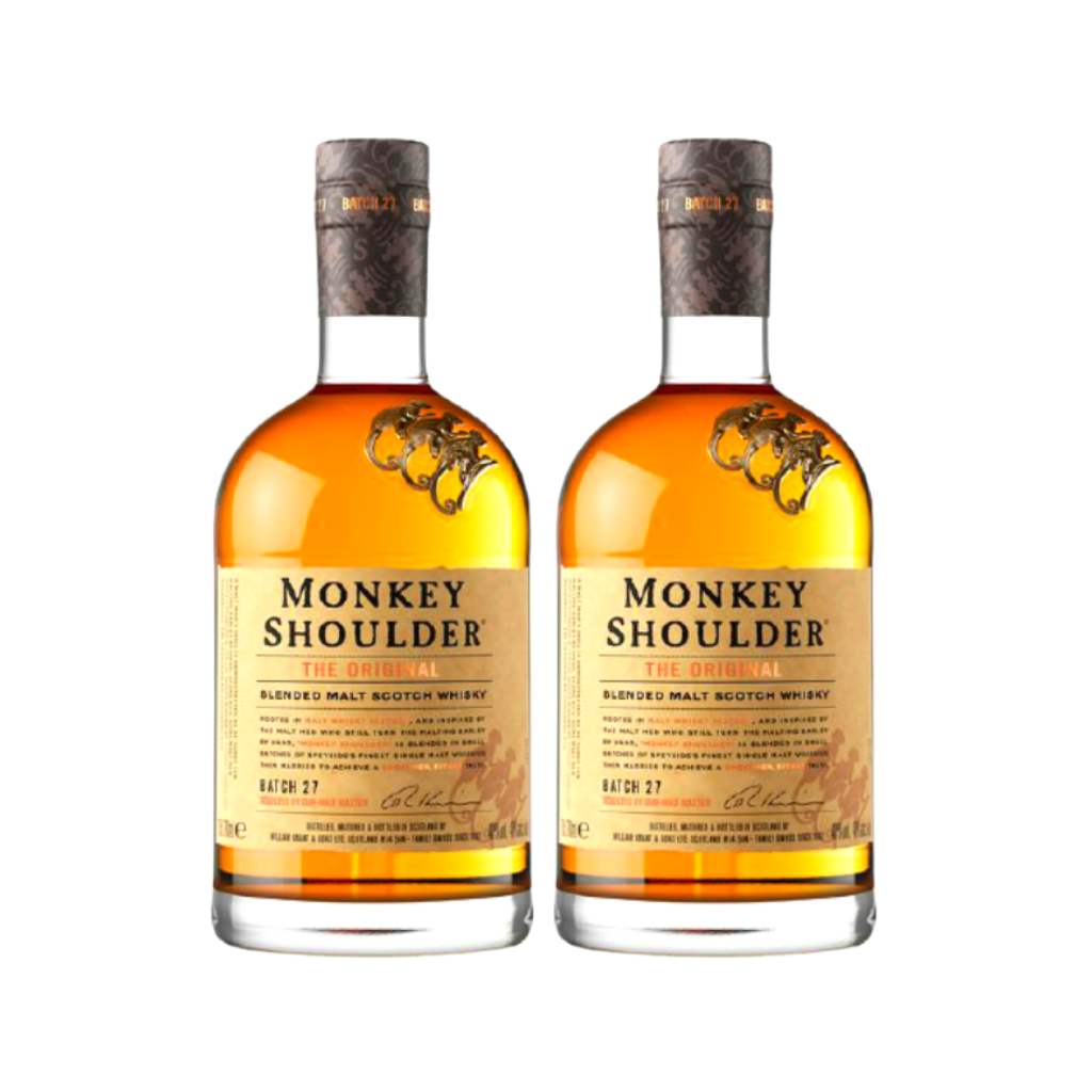 Monkey Shoulder Blended Malt Scotch Whisky 70cl (2 bottles)