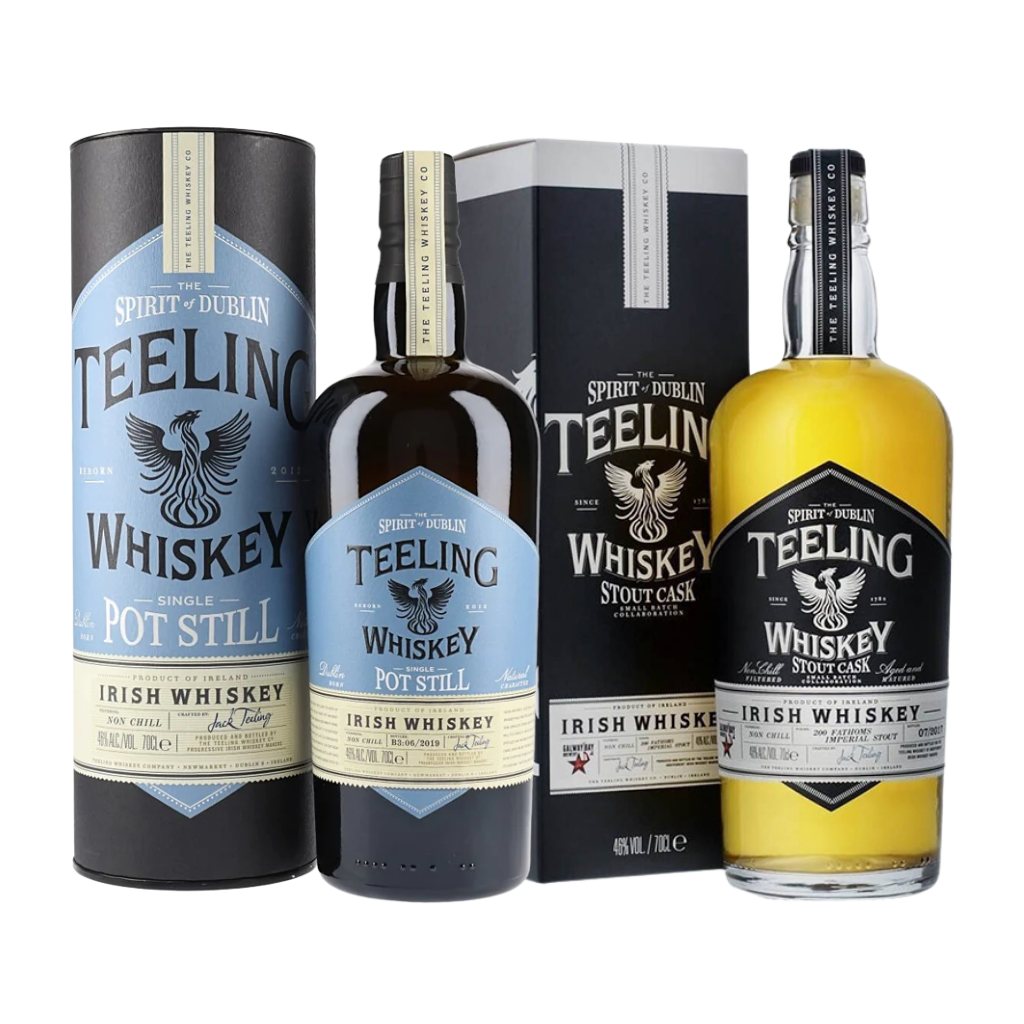 Teeling Pot Still + Teeling Stout Cask Irish Whiskey 70cl