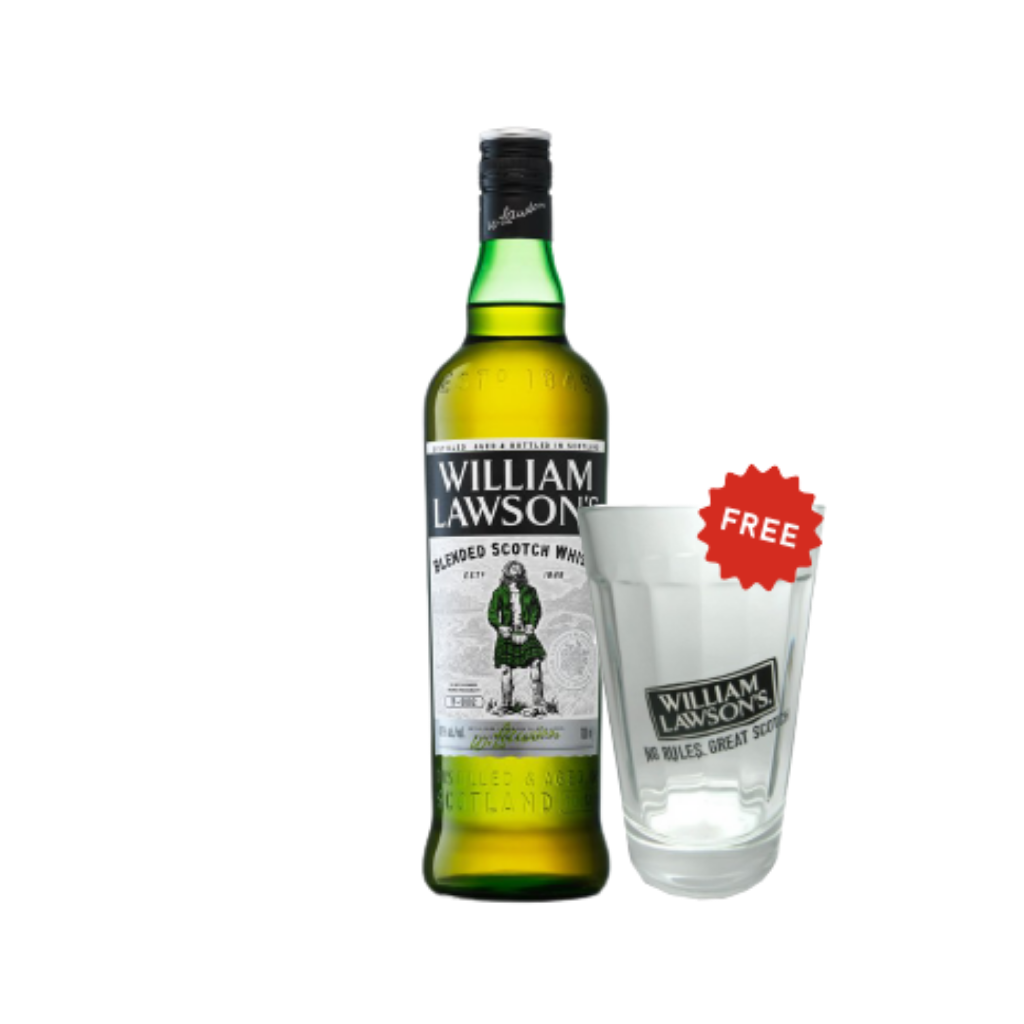 William Lawson Blended Scotch Whisky 70cl + Free Highball Glass