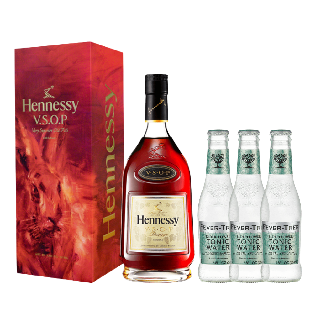 Hennessy VSOP Chinese New Year 2023 Edition 70cl + FREE 3 Fever Tree Elderflower Tonic Water 20cl